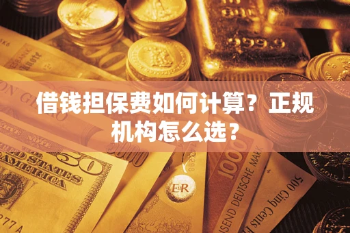 济南借钱担保费如何计算？正规机构怎么选？