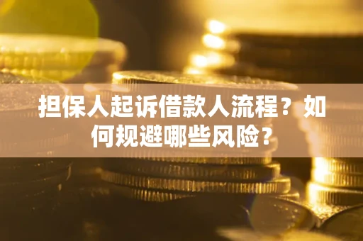 济南担保人起诉借款人流程？如何规避哪些风险？